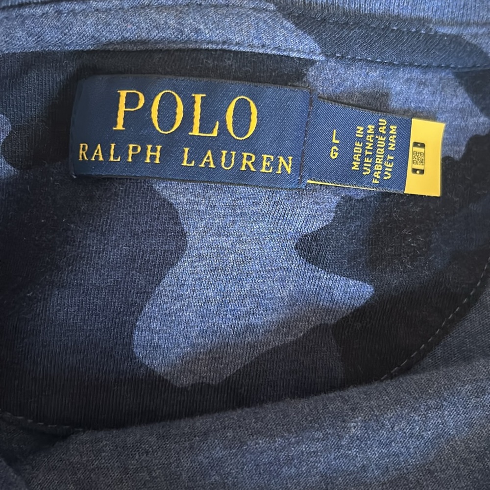 Polo Ralph Lauren Blue Camo Pocket Tee - Large - Picture 5 of 6